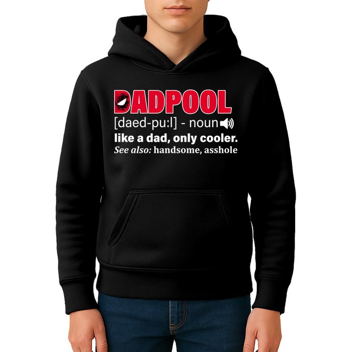 Dadpool Like A Dad Only Cooler Kids Hoodie
