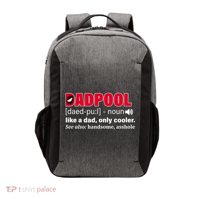Dadpool Like A Dad Only Cooler Vector Backpack