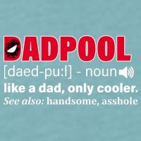 Dadpool Like A Dad Only Cooler Sueded Cloud Jersey T-Shirt