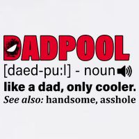 Dadpool Like A Dad Only Cooler Garment-Dyed Sweatshirt