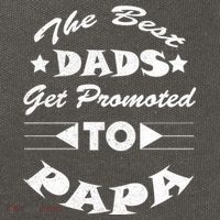 Dads Get Promoted To Papa Funny Father's Day Cotton Canvas Backpack