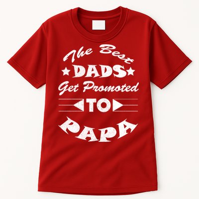 Dads Get Promoted To Papa Funny Father's Day Tall T-Shirt