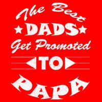 Dads Get Promoted To Papa Funny Father's Day 16 in Basic Backpack