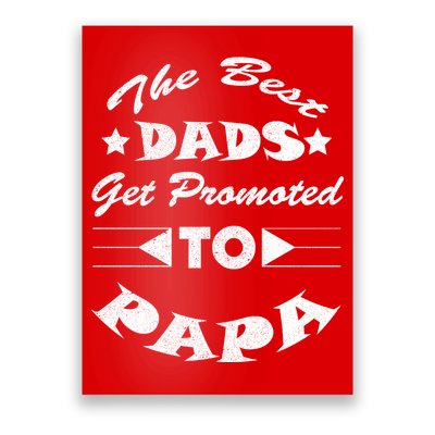 Dads Get Promoted To Papa Funny Father's Day Poster