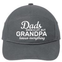 Dads Know A Lot But Grandpa Knows Everything 7-Panel Snapback Hat