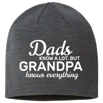 Dads Know A Lot But Grandpa Knows Everything Sustainable Beanie