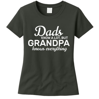Dads Know A Lot But Grandpa Knows Everything Womens T-Shirt