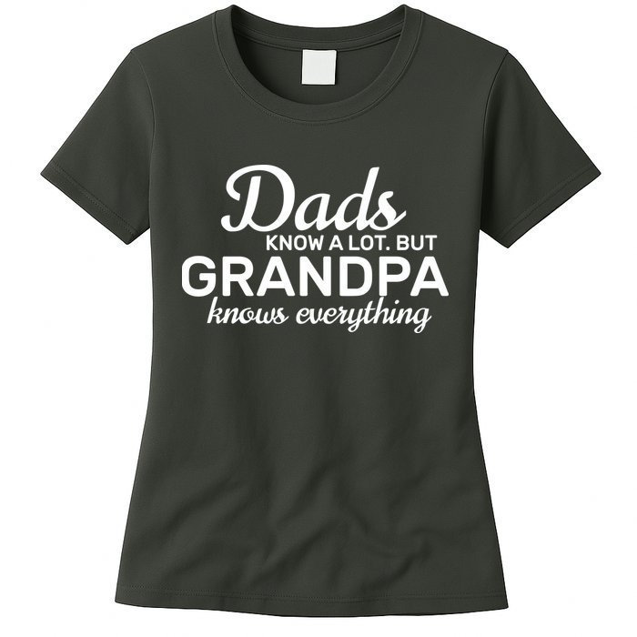 Dads Know A Lot But Grandpa Knows Everything Womens T-Shirt