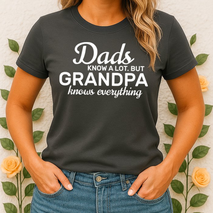 Dads Know A Lot But Grandpa Knows Everything Womens T-Shirt