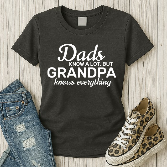 Dads Know A Lot But Grandpa Knows Everything Womens T-Shirt