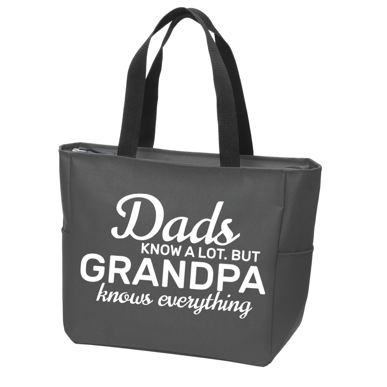 Dads Know A Lot But Grandpa Knows Everything Zip Tote Bag