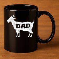 Dads The GOAT 11oz C Handle Ceramic Mug