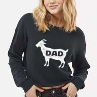 Dads The GOAT Cropped Pullover Crew