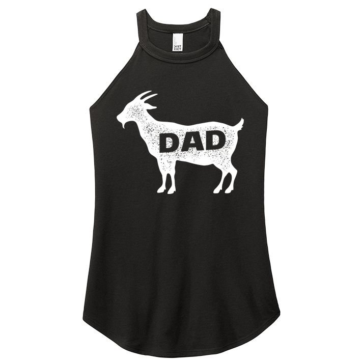 Dads The GOAT Women's Perfect Tri Rocker Tank
