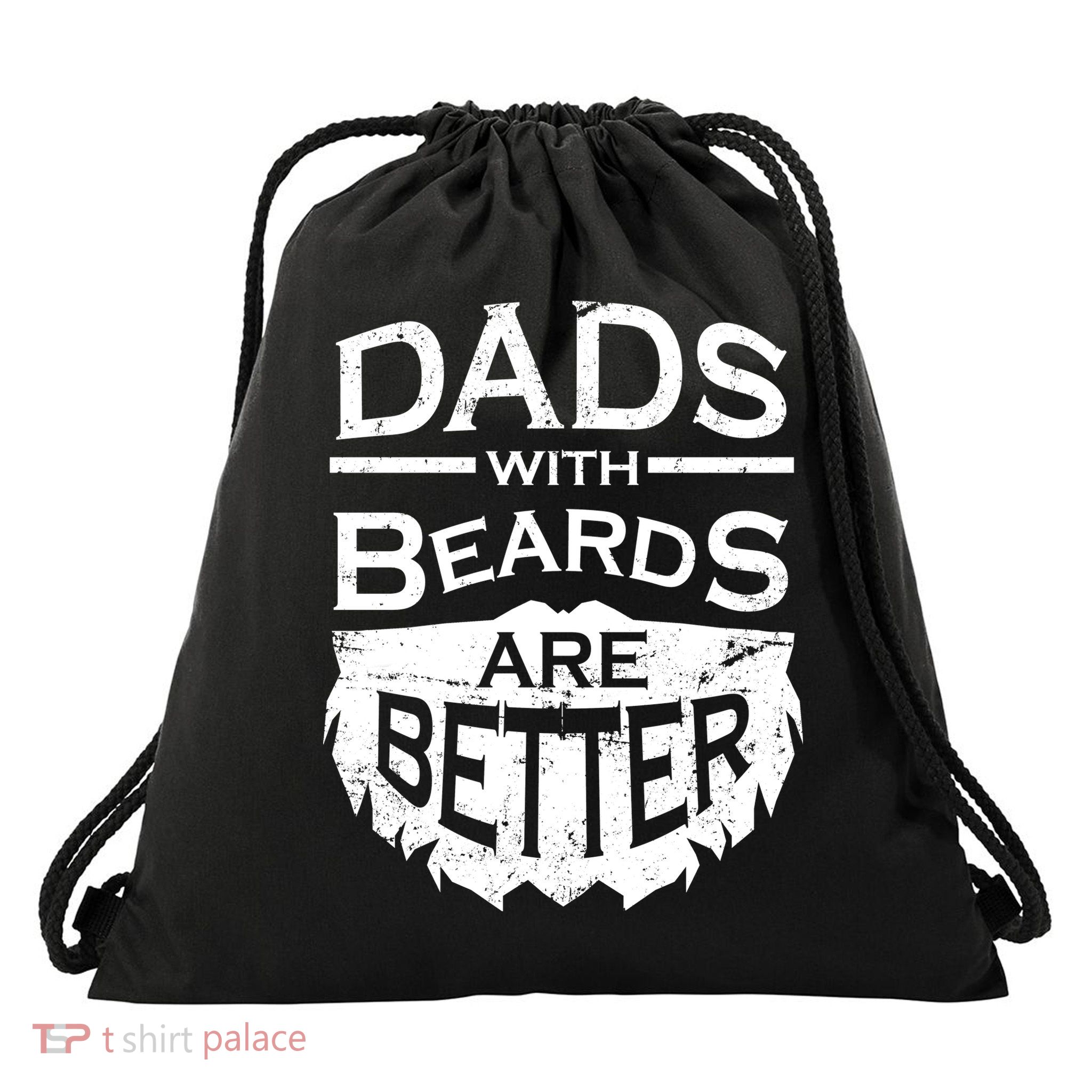 Dads With Beards Are Better Drawstring Bag