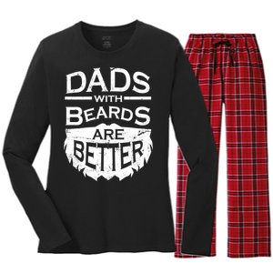 Dads With Beards Are Better Women's Long Sleeve Flannel Pajama Set 