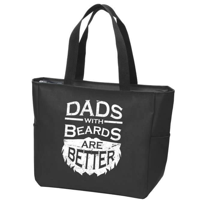 Dads With Beards Are Better Zip Tote Bag