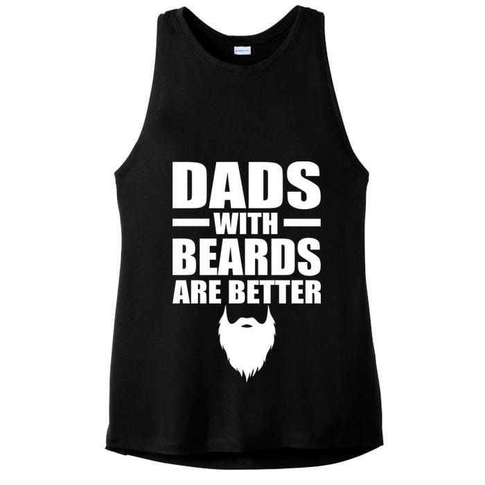 Dads With Beards Are Better Funny Ladies PosiCharge Tri-Blend Wicking Tank