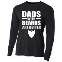 Dads With Beards Are Better Funny Cooling Performance Long Sleeve Crew