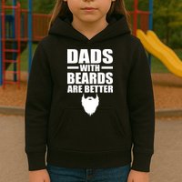 Dads With Beards Are Better Funny Kids Hoodie