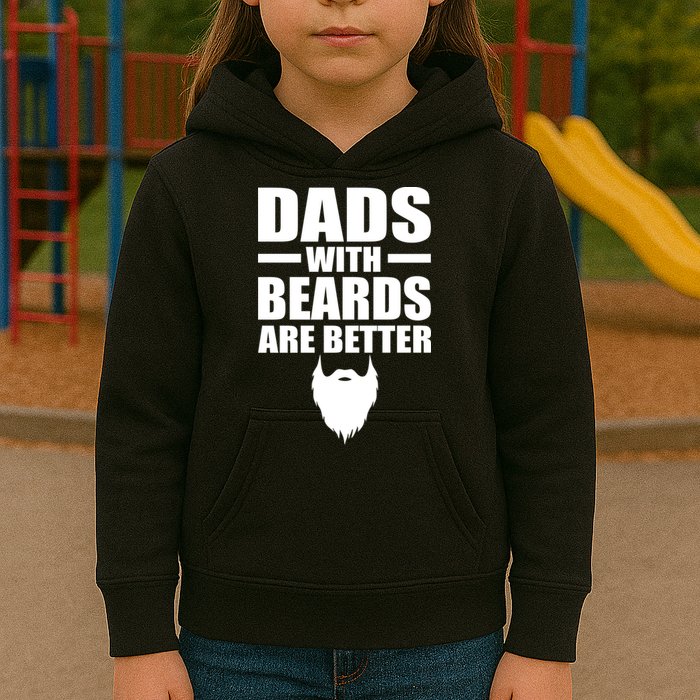 Dads With Beards Are Better Funny Kids Hoodie