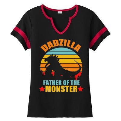 Dadzilla Father Of The Monsters Ladies Halftime Notch Neck Tee