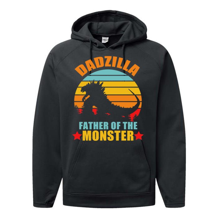 Dadzilla Father Of The Monsters Performance Fleece Hoodie