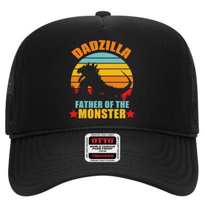 Dadzilla Father Of The Monsters High Crown Mesh Back Trucker Hat