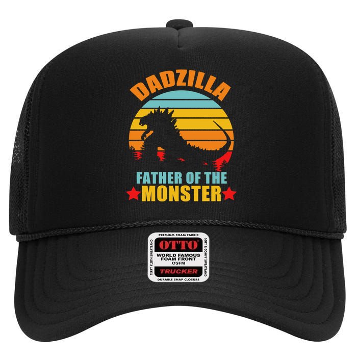 Dadzilla Father Of The Monsters High Crown Mesh Back Trucker Hat