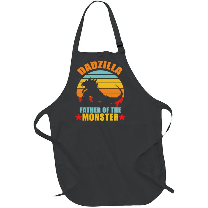 Dadzilla Father Of The Monsters Full-Length Apron With Pockets