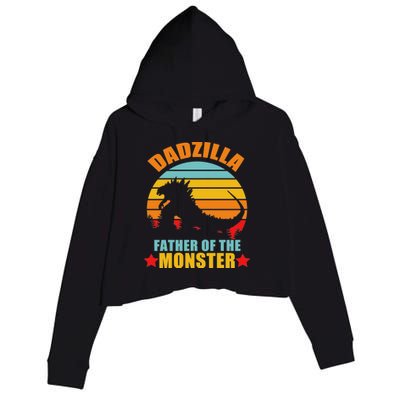 Dadzilla Father Of The Monsters Crop Fleece Hoodie