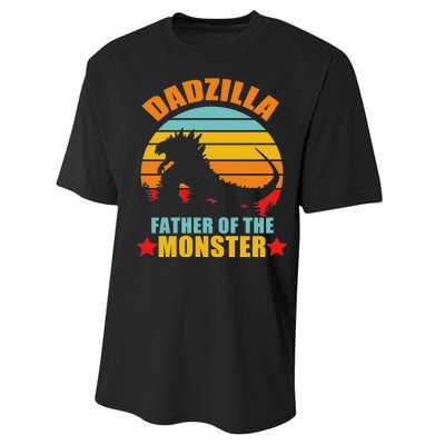 Dadzilla Father Of The Monsters Performance Sprint T-Shirt