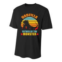 Dadzilla Father Of The Monsters Youth Performance Sprint T-Shirt