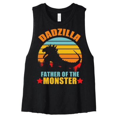 Dadzilla Father Of The Monsters Women's Racerback Cropped Tank