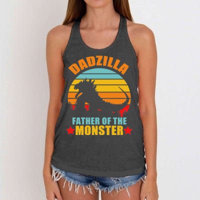 Dadzilla Father Of The Monsters Women's Knotted Racerback Tank