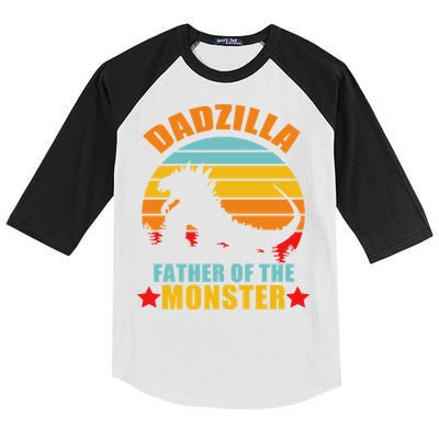 Dadzilla Father Of The Monsters Kids Colorblock Raglan Jersey