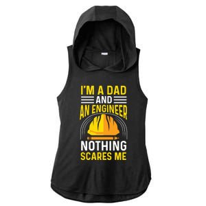 Dad And Engineer Hardworking Dad Great Gift Ladies PosiCharge Tri-Blend Wicking Draft Hoodie Tank