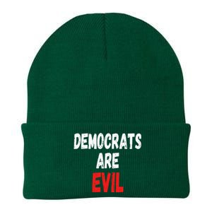 Democrats Are Evil Funny Republican Pro Trump Politics Gift Knit Cap Winter Beanie