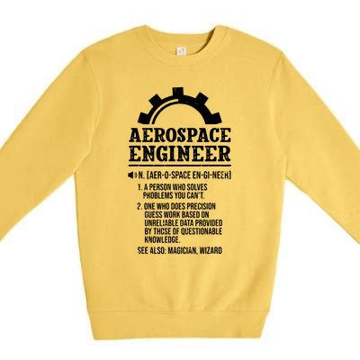 Definition Aerospace Engineer Aerospace Engineer Premium Crewneck Sweatshirt