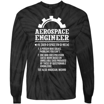 Definition Aerospace Engineer Aerospace Engineer Tie-Dye Long Sleeve Shirt