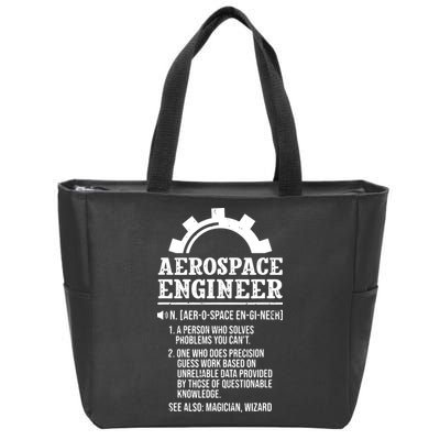 Definition Aerospace Engineer Aerospace Engineer Zip Tote Bag