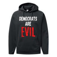 Democrats Are Evil Impeach Nancy Pelosi Anti Adam Schiff Performance Fleece Hoodie