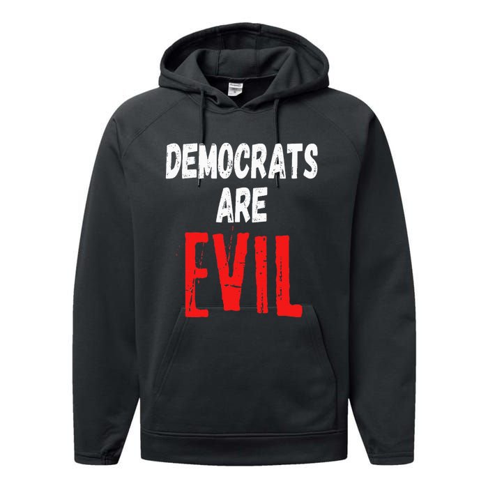 Democrats Are Evil Impeach Nancy Pelosi Anti Adam Schiff Performance Fleece Hoodie