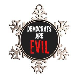 Democrats Are Evil Impeach Nancy Pelosi Anti Adam Schiff Metallic Star Ornament