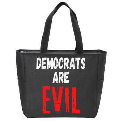 Democrats Are Evil Impeach Nancy Pelosi Anti Adam Schiff Zip Tote Bag