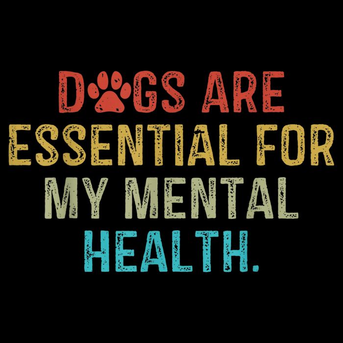 Dogs Are Essential For My Mental Health Quote retro vintage Kids T-Shirt