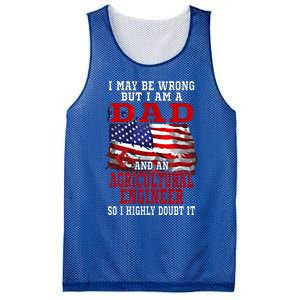 Dad Agricultural Engineer American Flag Funny Patriotic Gift Mesh Reversible Basketball Jersey Tank