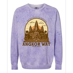 Discover And Explore Angkor Wat Of Khmer Cambodia Colorblast Crewneck Sweatshirt