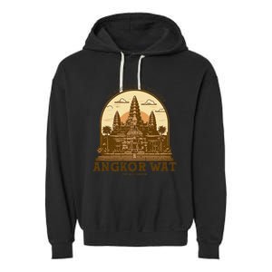 Discover And Explore Angkor Wat Of Khmer Cambodia Garment-Dyed Fleece Hoodie