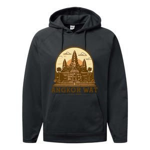 Discover And Explore Angkor Wat Of Khmer Cambodia Performance Fleece Hoodie